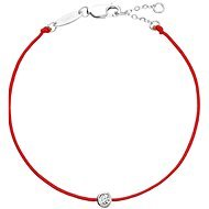 EVOLUTION GROUP 13005.3 Red Textile decorated with Cubic Zirconia (Ag925/1000, 0,9g) - Bracelet