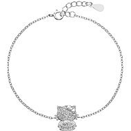 EVOLUTION GROUP 13012.1 Crystal Zircon Cat decorated with Cubic Zirconia (Ag925/1000, 1,5g) - Bracelet