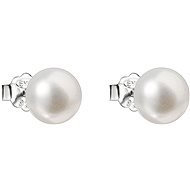 EVOLUTION GROUP 21042.1 White Genuine Pearl AA 7,5-8mm (Ag925/1000, 1,0g) - Earrings