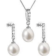 EVOLUTION GROUP 29032.1 pravá perla AAA 9 – 10 mm a 8 – 9 mm (Ag 925/1000, 3,5 g) - Darčeková sada šperkov