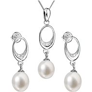 EVOLUTION GROUP 29040.1 Genuine Pearl AAA 7,5-8mm (Ag925/1000, 4,0g) - Jewellery Gift Set