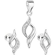 EVOLUTION GROUP 19013.1 Crystal Zircon Set (Ag925/1000, 2,2g) - Jewellery Gift Set