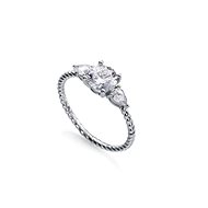 VICEROY VCD 7132A012-38 (Ag925/1000; 1.44g), size 53 - Ring