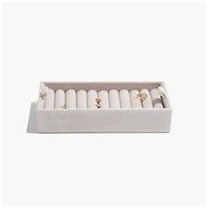 STACKERS Ring Compartment Grey Velvet Ring Roll 73772 - Jewellery Box