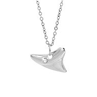 JSB Bijoux Shark Tooth with Clear Swarovski Stone 61300904cr - Necklace