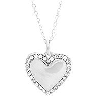 JSB Bijoux Silver Heart Necklace with Swarovski Crystals 92300389cr (Ag 925/1000; 3,05g) - Necklace