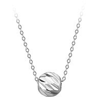 TROLI nyaklánc + medál, acél - Globe Silver - Nyaklánc