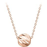 TROLI Něžný pozlacený náhrdelník s přívěskem Globe Rose Gold - Necklace