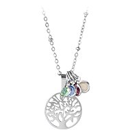 TROLI Ocelový náhrdelník s vyměnitelnými přívěsky Strom (řetízek, 5x přívěsek) - Necklace