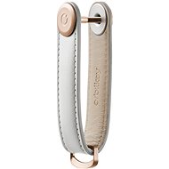 ORBITKEY Key Organizer Leather 2.0 - Stone with Grey Stitching - Keychain