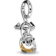 PANDORA Moments 763343C01 Two-Tone Moving Monkey Charm (Ag925/1000, 2.87g) - Charm