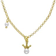 VICTORIA CRUZ Magic Gold plated necklace Crown with pearl (Ag 925/1000, 3,1 g) - Necklace