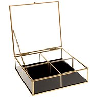ATMOSPHERA Large glass jewellery box gold - Jewellery Box