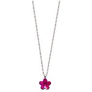 VICTORIA CRUZ Fantasy Necklace Little Flowers Fuchsia crystal (Ag 925/1000, 1,97 g) - Necklace
