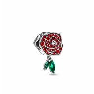 PANDORA Moments 793201C02 Sparkling Blooming Rose (Ag925/1000, 3.6g) - Bead (Charm)