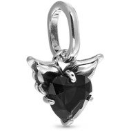 PANDORA Moments 793626C01 Mini Winged Heart Charm (Ag925/1000, 0.9g) - Bead (Charm)