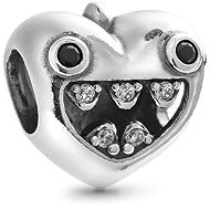 PANDORA 793768C01 "Mommy's Little Monsters" Heart (Ag925/1000, 2g) - Bead (Charm)