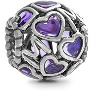 PANDORA 793772C01 Perforated Heart with "Mom" Inscription (Ag925/1000, 1.8g) - Bead (Charm)