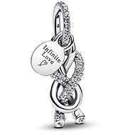PANDORA 793780C01 Infinity Charm Pavé Knot Pendant (Ag925/1000, 2.5g) - Charm