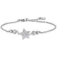 LUCA BARRA Steel bracelet with star and white crystals - Bracelet