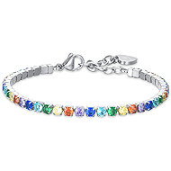 LUCA BARRA Tennis bracelet with multicoloured crystals - Bracelet