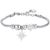 LUCA BARRA Steel bracelet with sissi star and crystals - Bracelet