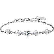 LUCA BARRA Steel bracelet with hearts and white zircons - Bracelet