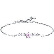 LUCA BARRA Steel bracelet with pink star and white crystals - Bracelet