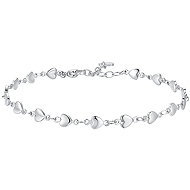 LUCA BARRA Steel anklet with hearts - Bracelet