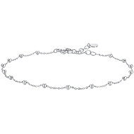 LUCA BARRA Steel ankle bracelet with beads - Bracelet