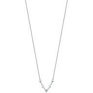 LUCA BARRA Steel necklace with hearts and white cubic zirconia - Necklace