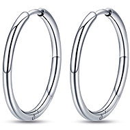 LUCA BARRA Steel round earrings 24 mm - Earrings