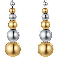 LUCA BARRA Earrings with steel balls and IP gold - Earrings