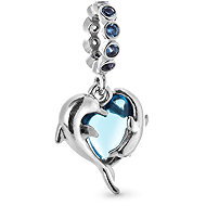 PANDORA 793924C01 Blue Murano Glass Dolphin Charm (Ag925/1000, 1.9g) - Charm
