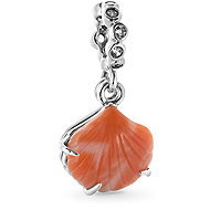 Pandora 793821C01 Korallszínű kagyló dupla függő charm (Ag925/1000, 2 g) - Medál