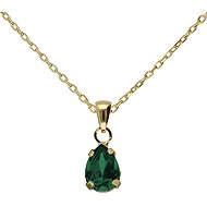 VICTORIACRUZ Short Birthstone Emerald (Ag925/1000, 2,2 g) - Necklace