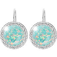JSB Bijoux Opals with Swarovski crystal stones Pastel Mint Green 92400025mint (Ag925/1000, 2,1 g) - Earrings