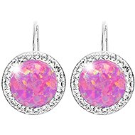 JSB Bijoux Opals with Swarovski crystal stones Light Fuchsia 92400025l-fu (Ag925/1000, 2,1 g) - Earrings