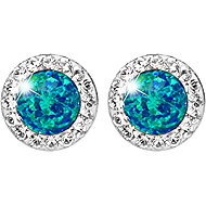 JSB Bijoux Opals with Swarovski crystal stones Belt 92400040pas (Ag925/1000, 1,4 g) - Earrings