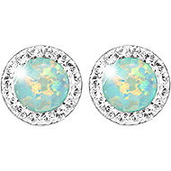 JSB Bijoux Opals with Swarovski Pastel Mint Green crystal stones 92400040l-bl (Ag925/1000, 1,4 g) - Earrings