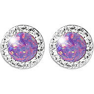 JSB Bijoux Opals with Swarovski Violet crystal stones 92400040vio (Ag925/1000, 1,4 g) - Earrings
