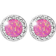 JSB Bijoux Opals with Swarovski Light Fuchsia crystal stones 92400040l-fu (Ag925/1000, 1,4 g) - Earrings