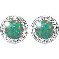 JSB Bijoux Opals with Swarovski Mix Green crystal stones 92400040mixgr (Ag925/1000, 1,4 g) - Earrings