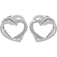 JSB Bijoux Two intertwined hearts decorated with cubic zirconia Crystal 92400522cr (Ag925/1000, 1,84 - Earrings