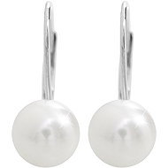 JSB Bijoux 8 mm White single river pearl 92400542wh (Ag925/1000, 4 g) - Earrings