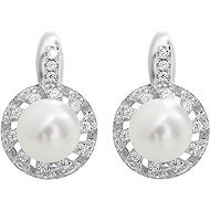 JSB Bijoux River Pearl with Cubic Zirconia Crystal 92400576cr (Ag925/1000, 3,56 g) - Earrings