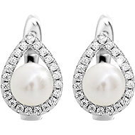 JSB Bijoux Drop with river pearl and cubic zirconia crystal 92400577cr (Ag925/1000, 3,18 g - Earrings