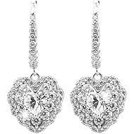 JSB Bijoux Large Cubic Zirconia Crystal Hearts 92400593cr (Ag925/1000, 5,34 g) - Earrings