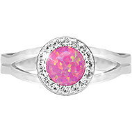 JSB Bijoux Opal with Swarovski crystal stones Light Fuchsia 92700040l-fu (Ag925/1000, 2,08 g) - Ring