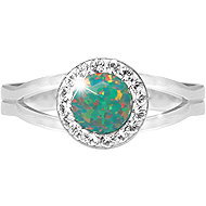 JSB Bijoux Opal with Swarovski crystal stones Mix Green 92700040mixgr (Ag925/1000, 2,08 g) - Ring